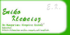 eniko klepeisz business card